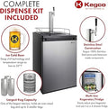 Kegco Kegerator Full Size Keg Refrigerator - Single Faucet - D System, Stainless Steel