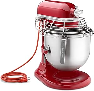 KitchenAid KSMC895ER 8-Quart Commercial Countertop Mixer with Bowl-Guard, 10-Speed, Gear-Driven, Empire Red