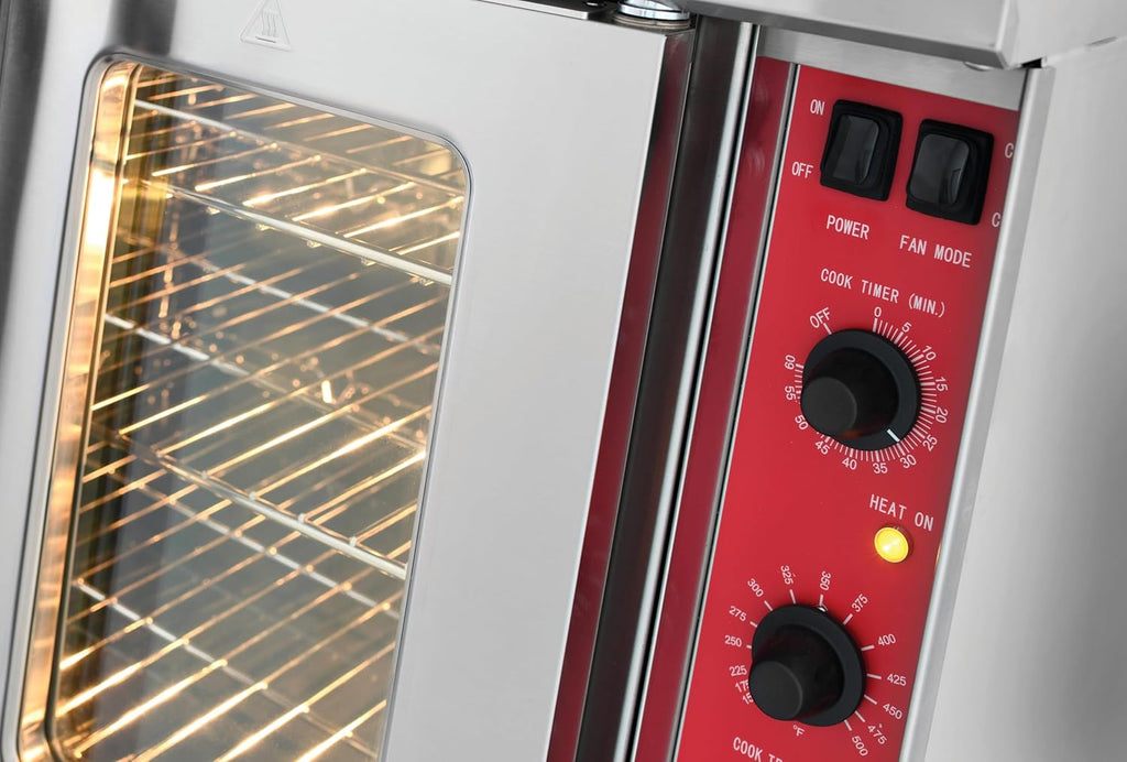 Kratos Commercial Electric Convection Oven, Full Size Double Stack Mobile Stainless Steel Electric Oven for Restaurants, 3 Phase, 208V (29Y-062)