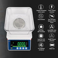 Lab Scale 300g X 0.001g High Precision Electronic Analytical Balance .001 Gram Accuracy Laboratory Lab Precision Scale Digital Kitchen Balance Scale Jewelry Scale Scientific Scales with RS232
