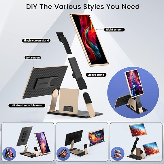 Laptop Screen Extender, 15.6'' Laptop Monitor Extender with 86% NTSC FHD 1080P Display