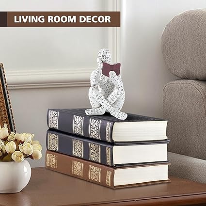 Home Decor Pulp Reading Women Thinker Statue Aesthetic Sculpture Room Decor Modern Abstract Decoration on Shelf Table Desk for Living Room