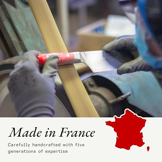 Made-In Cookware - 4" Paring Knife France - Full Tang with Pomme Red Handle