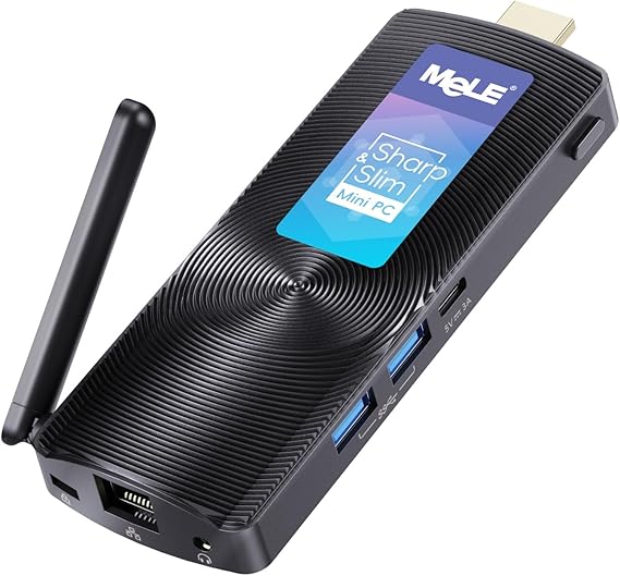 MeLE PCG02 Fanless Mini PC Stick Windows 11 Home Celeron