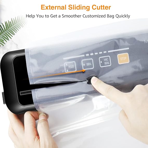 MegaWise Powerful and Compact Vacuum Sealer Machine (Silver Grey)