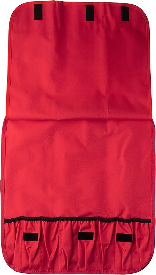 Mercer Culinary 7-Pocket Knife Roll Storage Bag, Red