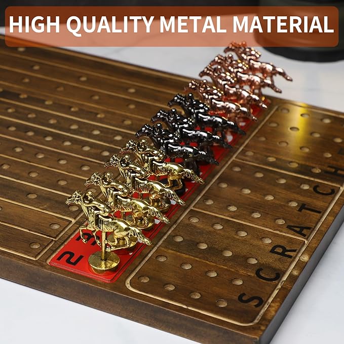 Metal Horse Racing Board Game Card Board Game Finish Line Luxury Edition