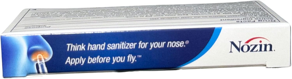 Nozin® Nasal Sanitizer® Antiseptic Popswab® Ampules 10ct Pack | Kills 99.99% of Germs | Alcohol Based 62%