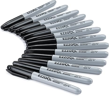 Permanent Markers Bulk, 150 Pack Fine Tip Black