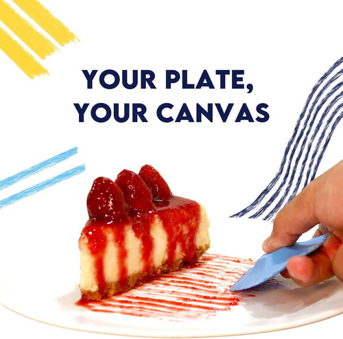 Chef Plating Tools Culinary Set - 2 Silicone Wedges with 12 Patterns