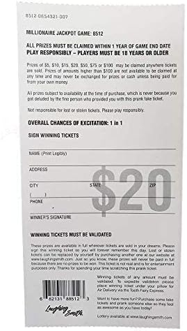 Prank Lottery Tickets and Scratch Cards Look Real - $1 Million Winning Ticket Gag Set