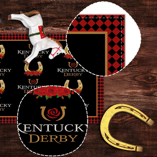 Kentucky Derby Table Runner 2025 Horse Race Jockey Decoration Rustic Farmhouse Home Dining Room Kitchen Table Decor (13" x 72")