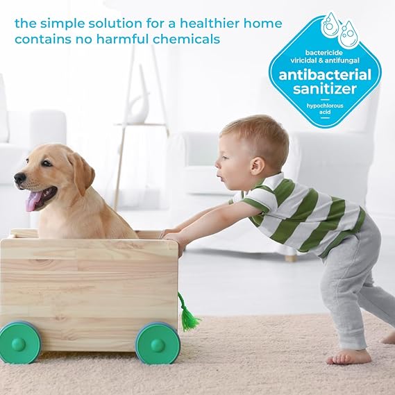 BRIOTECH Sanitizer Disinfectant Hypochlorous Spray, Kills 99.99% of Viruses & Bacteria, Eliminate Odor, Gentle for Nurseries & Play Rooms, Food Contact Surface Sanitizer, 1 Gallon Refill ea, 2 ct