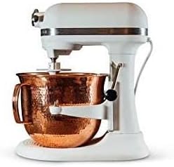 Sertodo Pure Copper 6 Quart Lift Stand Mixing Bowl compatible with Professional 6 quart 600 Series Mixers