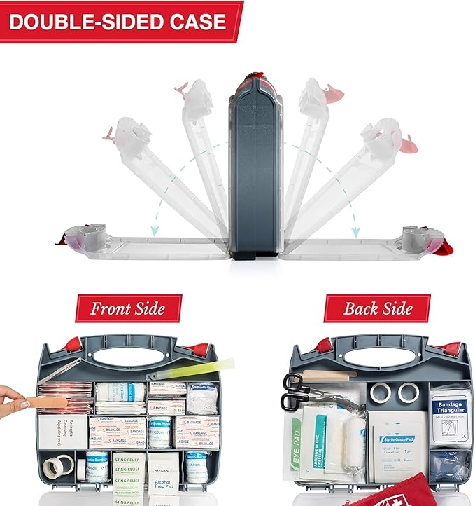 Swiss Safe 2-in-1 First Aid Kit (120 Piece)