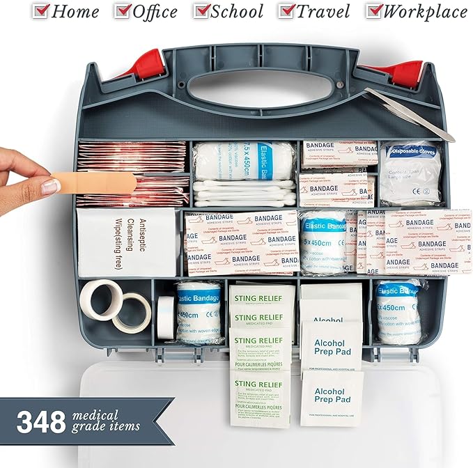 Swiss Safe 2-in-1 First Aid Kit (120 Piece)