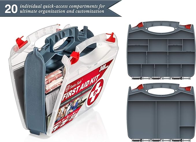 Swiss Safe 2-in-1 First Aid Kit (120 Piece)