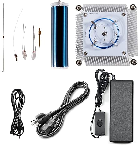 Joytech Music Tesla Coil Acrylic Base Shell Arc Plasma Loudspeaker Wireless...