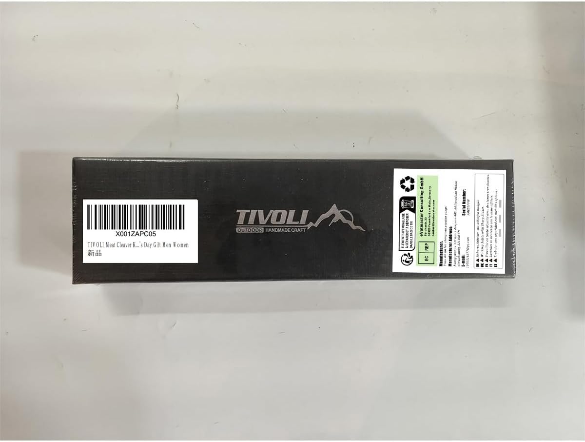 TIVOLI Meat Cleaver Knife Japanese Kitchen Vegetable Knife Sharp Meat Cleaver Forged In Fire Full Tang Cleaver Knife with Sheath Bottle Opener for Outdoor Camping Father's Day Gift Men Women