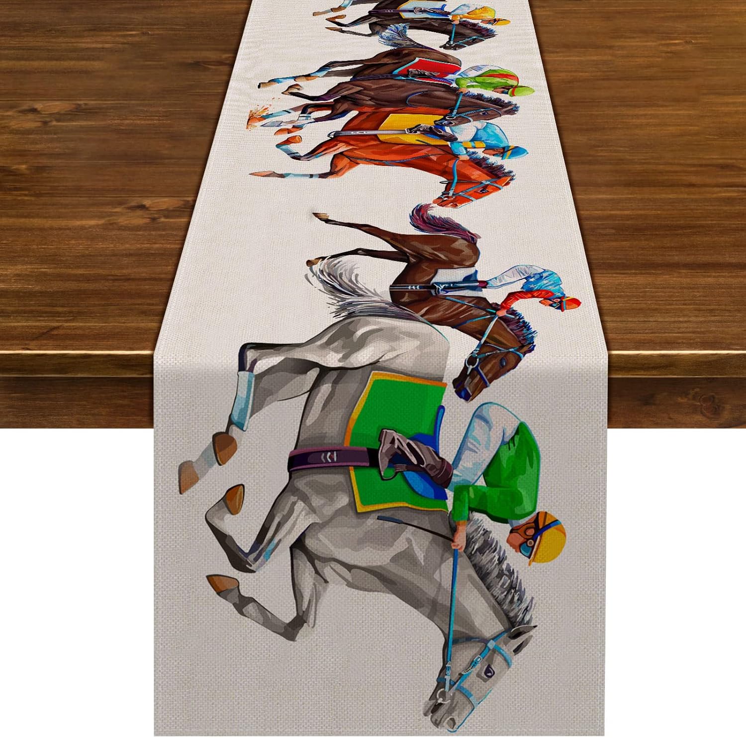 Kentucky Derby Decorations Plastic Kentucky Derby Tablecloth Run for The Roses Horse Racing Party Decoration Horse Table Cloth Kentucky Derby TableCloth for Dining Room Kitchen Indoor Outdoor Decor