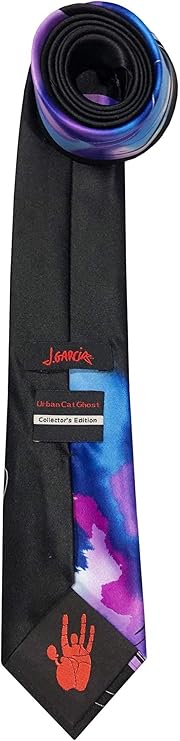Jerry Garcia Collector's Edition Men's Urban Cat Ghost Artwork Neck Tie
