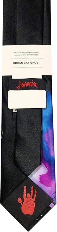 Jerry Garcia Collector's Edition Men's Urban Cat Ghost Artwork Neck Tie