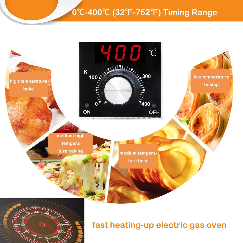 INTSUPERMAI Commercial Pizza Oven Electricity Bakery Oven Stainless Steel Oven 6 Tray 3 Layer 220V 19.8KW