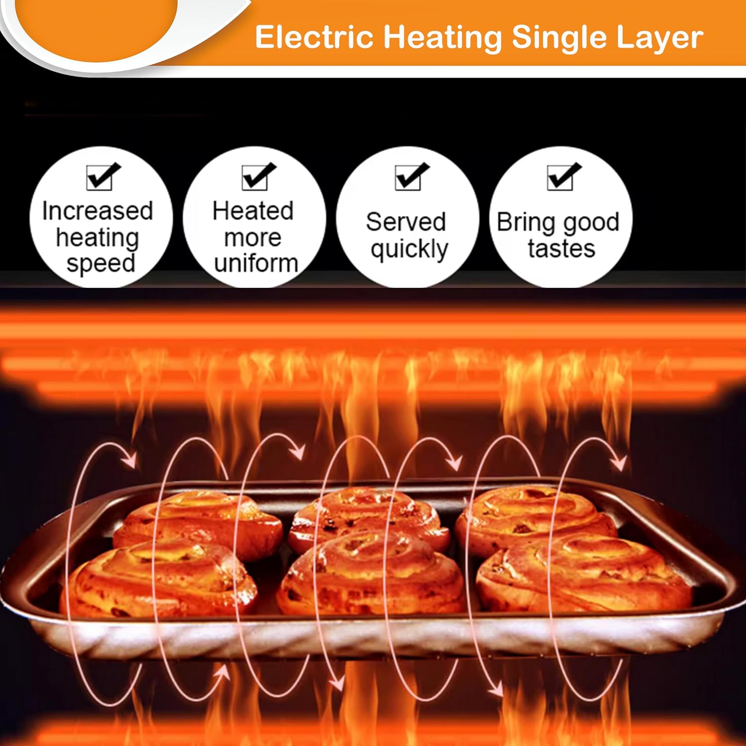 INTSUPERMAI Commercial Pizza Oven Electricity Bakery Oven Stainless Steel Oven 6 Tray 3 Layer 220V 19.8KW