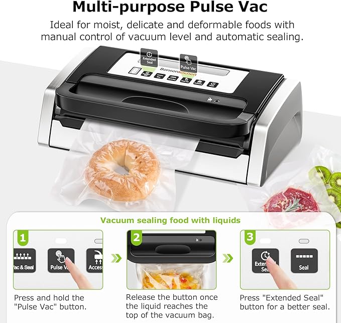 Vacuum Sealer Machine - Food Vacuum Sealer Machine Automatic Air Sealing System for Food Storage