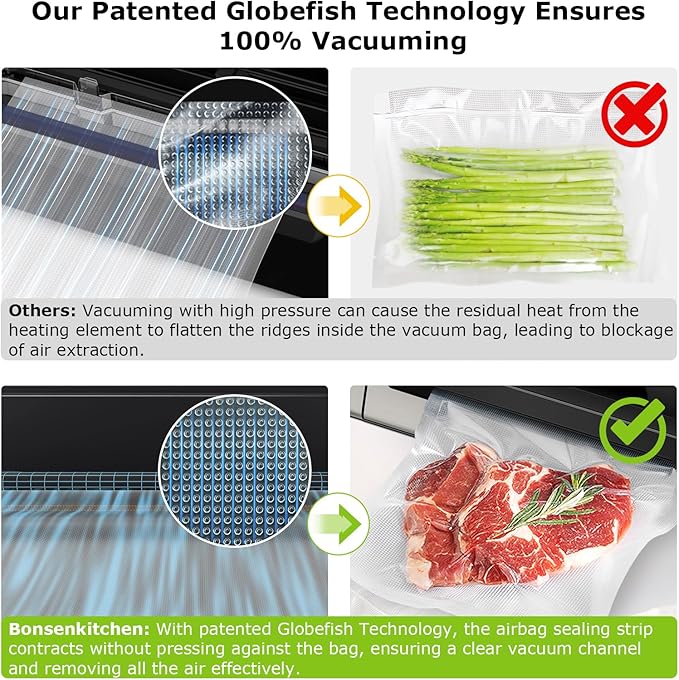 Vacuum Sealer Machine - Food Vacuum Sealer Machine Automatic Air Sealing System for Food Storage