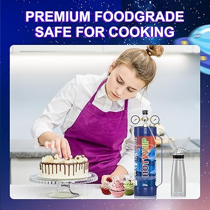 Cream Chargers 2x2112g 3.3L Bomb Pop Flavor 99.99% Purity Whip Cream Cartridge With Nozzle(2,2112g)