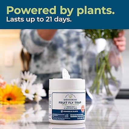 Wondercide - Fruit Fly Trap for Kitchen, Home, and Indoor Areas - Fruit Fly Killer - Pet and People Safe - Made in USA & Plant Based - 5.4 oz - 2 Pack