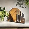 Yatoshi Magnetic Kitchen Knife Block Set 6 Pcs - Japanese 67 Layer High-Grade VG-10 Damascus Steel Knives, Sharp, G10 Handle Professional Kitchen Knife Set