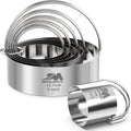 M JINGMEI Biscuit Cutter Set for baking 2inch 2.5inch 3inch 3.5inch 4inch 5inch large size Round Cookies Cutter