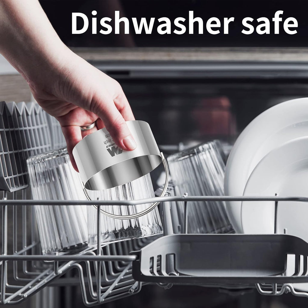 M JINGMEI Biscuit Cutter Set for baking 2inch 2.5inch 3inch 3.5inch 4inch 5inch large size Round Cookies Cutter