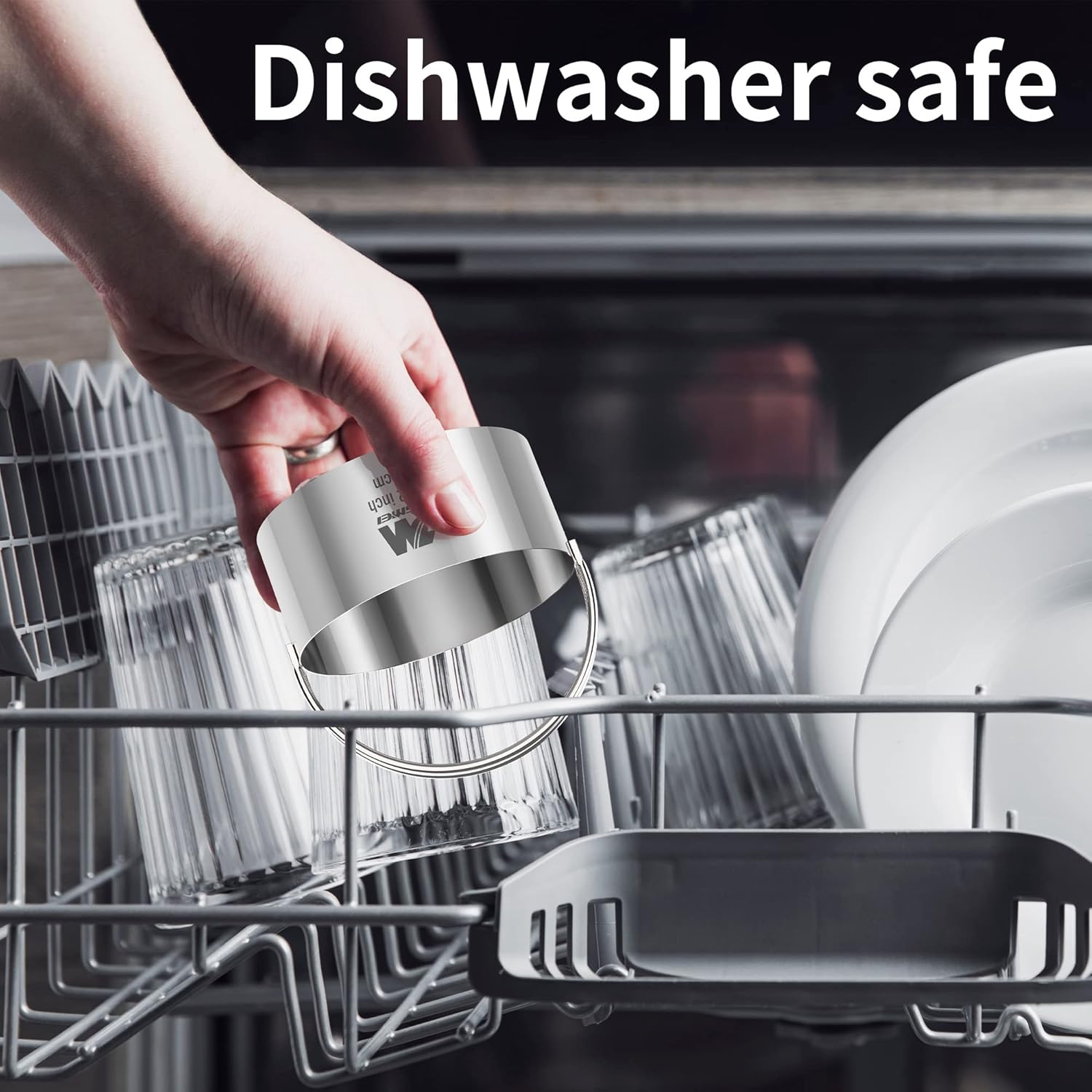 M JINGMEI Biscuit Cutter Set for baking 2inch 2.5inch 3inch 3.5inch 4inch 5inch large size Round Cookies Cutter