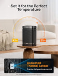 Space Heater, Portable Electric Heaters for Indoor Use with Thermostat and Remote