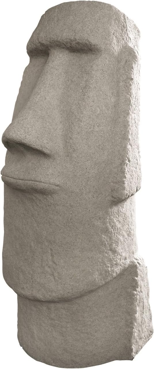 Group Easter Island Head Statue – Natural Granite Appearance – Made of Resin – Lightweight – 28” Height