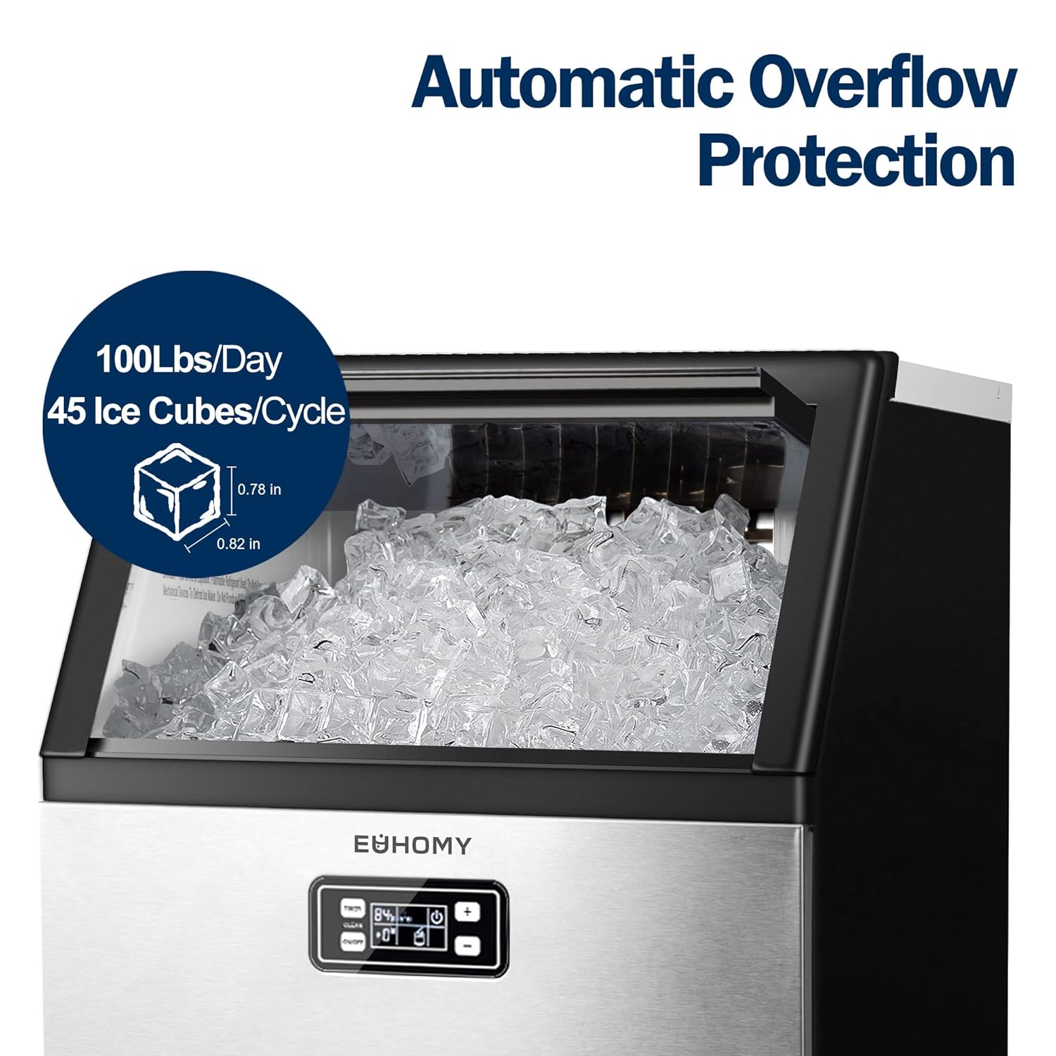 Commercial Ice Maker Machine, 100lbs/24H