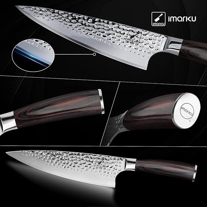 imarku Damascus Chef Knife, 8 Inch Kitchen Knife Ultra Sharp