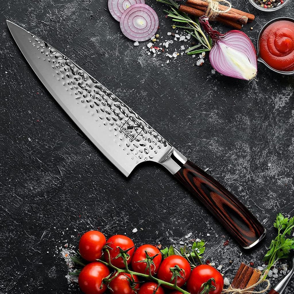 imarku Damascus Chef Knife, 8 Inch Kitchen Knife Ultra Sharp