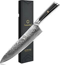Sunnecko Chef Knife 8 Inch, Damascus Kitchen Knife Japanese Chefs Knife Vg10 High Carbon Stainless Steel