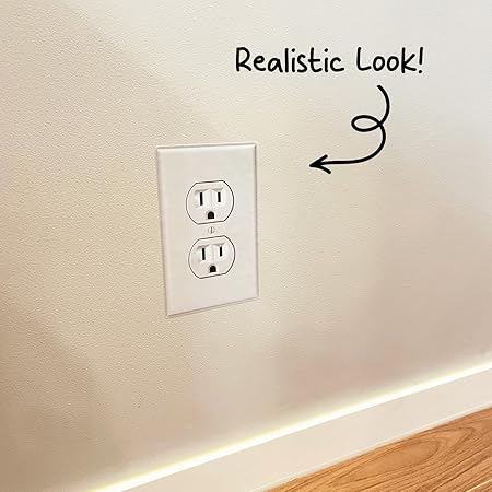 Fake Outlet Stickers Prank - Airport Wall Sockets - 12 Pack - Funny Electrical Power Plug Plate Cover Decals (US)