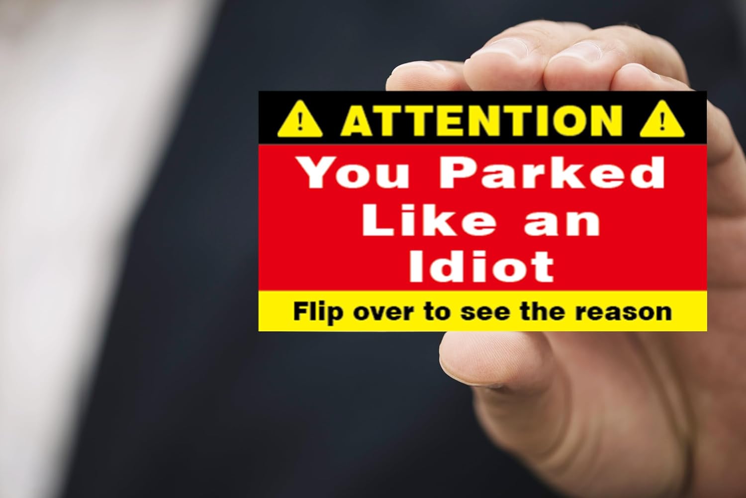 Bad Parking Cards, 50Pcs You Parked Like An Idiot Cards, 3.5"x2" Learn to Park Cards with Multi Reasons for Bad Parking, Funny Car Accessories...