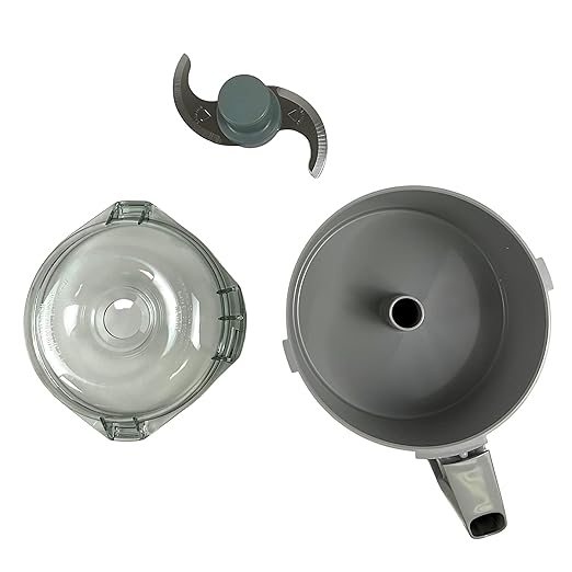 Robot Coupe R2B Food Processor Cutter/Mixer, 3-Quart Batch Bowl, Polycarbonate, 1 HP, 120v, Gray, Red, and Clear