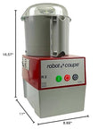 Robot Coupe R2B Food Processor Cutter/Mixer, 3-Quart Batch Bowl, Polycarbonate, 1 HP, 120v, Gray, Red, and Clear