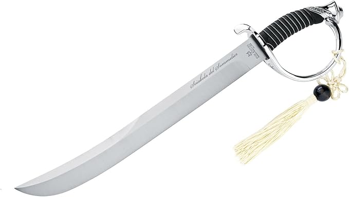 Fox Knives Maniago Italy Sciabola del Sommelier Saber Champagne Sabre, Stainless Steel Blade, Nickel Finish, Wooden Display Box - Wine Knife Bottle Opener