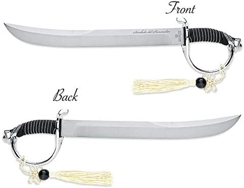 Fox Knives Maniago Italy Sciabola del Sommelier Saber Champagne Sabre, Stainless Steel Blade, Nickel Finish, Wooden Display Box - Wine Knife Bottle Opener