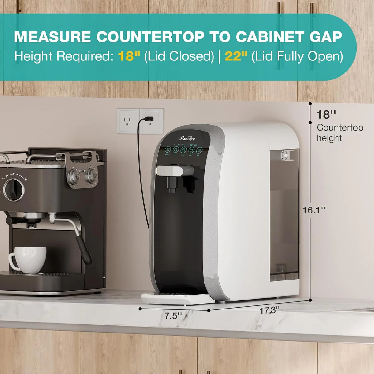 SimPure Y7P-BW 5-Stage Countertop RO Water Filtration System