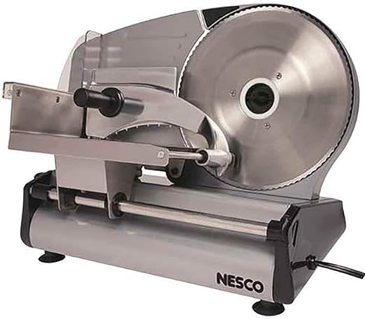 NESCO Stainless Steel Food Slicer Adjustable Thickness, 8.7",Silver